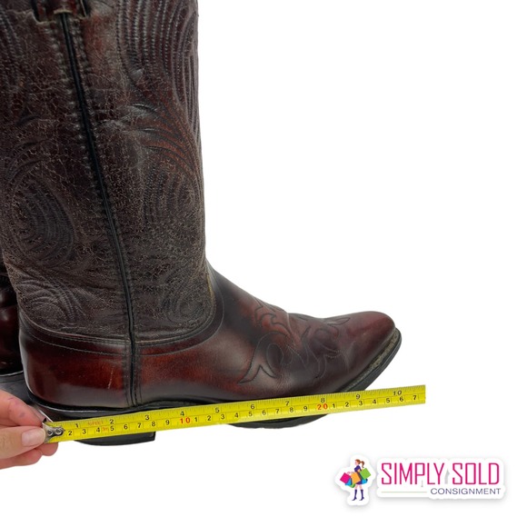Laredo Men's Western Cowboy Boots Shoes Brown Leather Closed-Toe Sz 10.5 - Picture 12 of 12